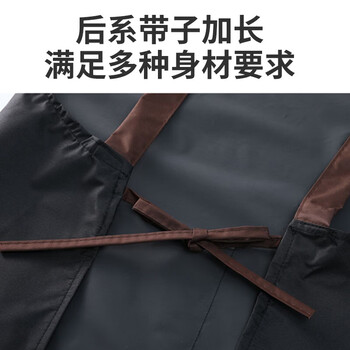 千屿围裙防水防油污男女通用时尚家务清洁厨房罩衣咖啡奶茶工作服