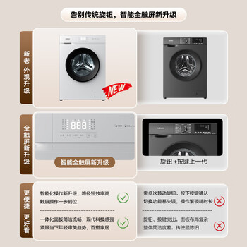 康佳8公斤滚筒洗衣机全自动 家用租房变频一级99%除菌 【送装一体】家电KG80-J1206BT 康佳8公斤滚筒洗衣机全自动 家用租房变频一级99%除菌 【送装一体】家电KG80-J1206BT
