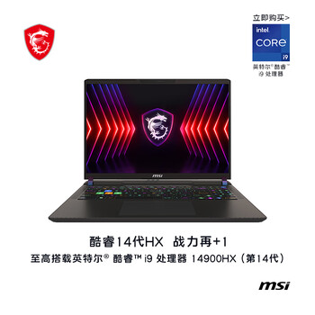 微星（MSI）泰坦1616英寸游戏本笔记本电脑(i9-14900HX 满血RTX4080 16GB 1T 2.5K 240Hz)