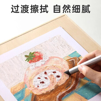 马格利特油画棒专用圆头晕染笔重彩揉擦笔画画软头蜡笔过渡海绵工具擦球揉搓调色混色美术生油画擦笔涂抹笔