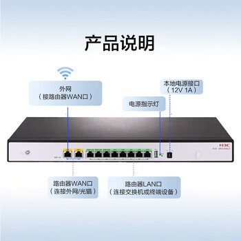 华三（H3C）ER3208G3-X 全千兆企业级VPN网关路由器 负载均衡/内置防火墙/AC管理 带机量150-200替代ER3208G3