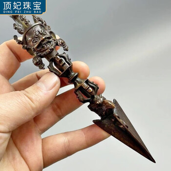 馬頭明王金剛尖 金剛杵 用品 法器 装飾品 工芸品 美術品 置物 马头明王价格报价行情- 京东