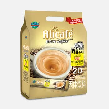 啡特力（Alicafe）进口速溶咖啡三合一咖啡粉固体饮料冲调办公特浓白咖啡36g*20条