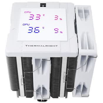 利民（thermalright）Peerless Assassin 120 Digital WHITE 数显屏 六热管CPU风冷散热器 PA120 Digital WHITE