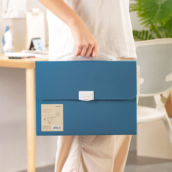 得力(deli)13格A4手提风琴包多层文件夹 乐素系列学生试卷收纳资料册 办公文件保护 小学初中高中 浅蓝72593 得力(deli)13格A4手提风琴包多层文件夹 乐素系列学生试卷收纳资料册 办公文件保护 小学初中高中 浅蓝72593