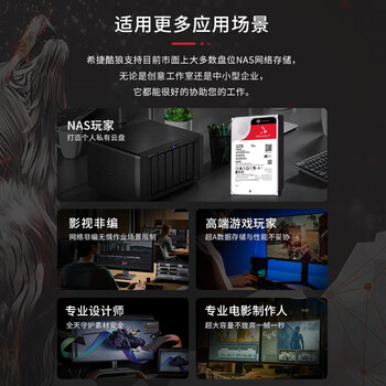 希捷（SEAGATE） NAS硬盘 酷狼 网络存储 SATA接口 3.5英寸 垂直磁记录技术 机械硬盘 含Pro系列 12TB 