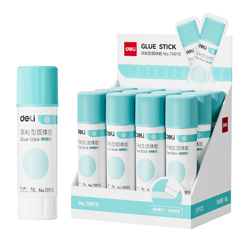 得力(deli)8g时尚款高粘PVP固体胶水 无甲醛快干耐用胶棒 强力粘接 学生文具 办公用品 1支 7091S