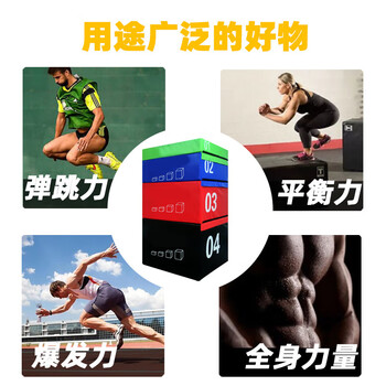 奋战者 软体跳箱专业弹跳训练组合四级体操安全海绵垫 4号软跳箱