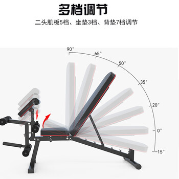 驰尚折叠哑铃凳多功能健身椅卧推凳飞鸟凳健身凳家用健身器材仰卧起坐