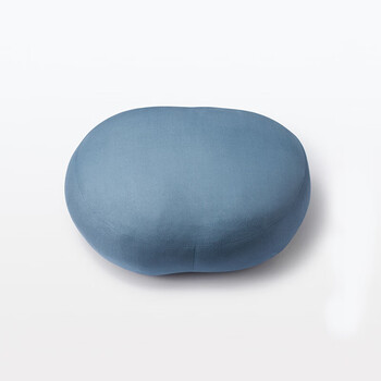 MUJI可当成腰垫使用的柔软靠垫 抱枕腰托靠枕腰靠 蓝色 55*40*20cm