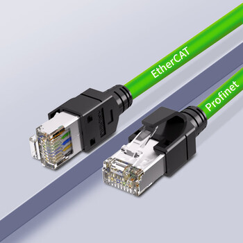 工业网线伺服跳线Profinet/EtherCat交换机PLC屏蔽RJ45-8P3米网线对接头成品小空间短体网线万兆超六类网线