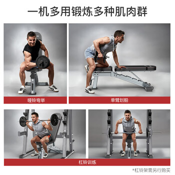 捷瑞特美国品牌哑铃凳多功能卧推凳可调节健身椅商用健身器材MD80