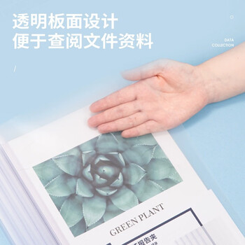 离草 抽杆夹文件夹拉杆夹A4透明文件夹书夹试卷夹活页夹资料夹收纳册书皮办公用品 三角透明25mm 10个