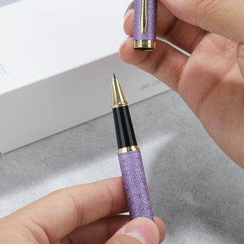 英雄（HERO）钢笔    1520 紫色绒砂多彩细尖 男女款铱金钢笔练字笔墨水笔办公签字笔