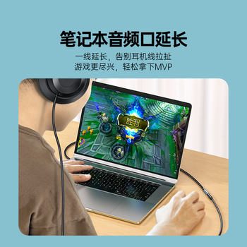 山泽 3.5mm音频延长线公对母耳机连接线带麦克风 立体声手机平板笔记本电脑车载AUX音响 3米YPM130
