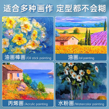 丹可林定画液水性油画棒喷雾素描油画彩铅蜡笔专用定画哑光固化液丙烯水彩水粉环保定型固色剂5瓶