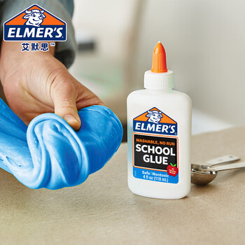艾默思（Elmers）史莱姆水晶泥 儿童玩具 益智解压 DIY原料白胶118ml