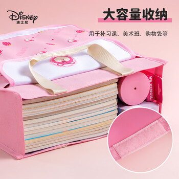 迪士尼（Disney）学生补习袋 手提斜跨美术袋 拎书补课小书包大容量夏季直饮水杯2件套手提袋