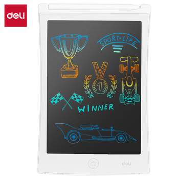 得力（deli）液晶手写板-10英寸彩色笔迹 学生文具 手绘板写字板儿童节礼物生日礼物