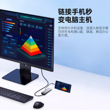 惠普（HP）战66 Type-C扩展坞 USB-C转HDMI转换拓展器4K投屏 PD快充千兆网口 手机平板笔记本电脑通用雷电3/4