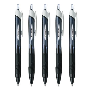 uni三菱（uni）JETSTREAM系列按动原子笔SXN-150 顺滑学生办公圆珠笔1.0mm 黑杆黑芯 5支装	