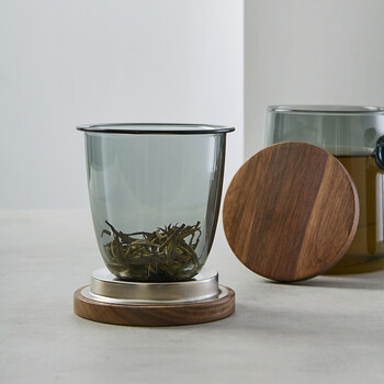 平仄 茶杯泡茶杯茶水分离杯玻璃杯办公室水杯大容量420ml青山隐 平仄 茶杯泡茶杯茶水分离杯玻璃杯办公室水杯大容量420ml青山隐