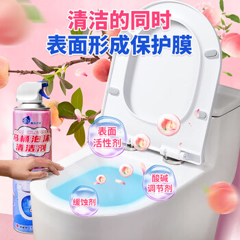 粉兰之家马桶清洁剂650ml*3洁厕宝家庭厕所洁厕灵慕斯泡沫盾防溅水去尿垢
