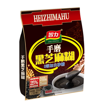 智力手磨黑芝麻糊720g无添加白砂糖独立包装五谷代餐冲泡冲饮营养早餐 智力手磨黑芝麻糊720g无添加白砂糖独立包装五谷代餐冲泡冲饮营养早餐