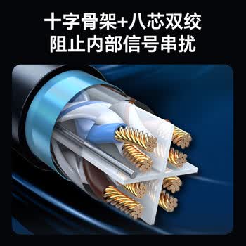 胜为六类屏蔽网络跳线千兆网线 CAT6类无氧铜双绞线 机房工程线成品网线 黑色20米 LC-6200FG