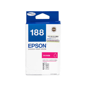 爱普生（EPSON）T1881-T1884 黑色彩色四色188原装墨盒套装 适用WF-3641/7111/7621/7218/7728机型 自营