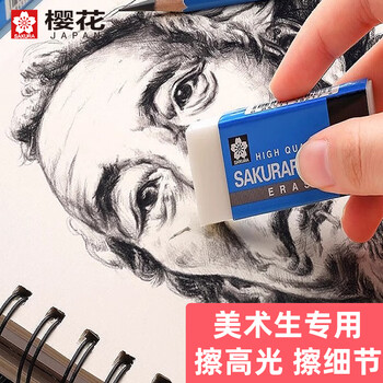 樱花（SAKURA）橡皮擦学生考试美术绘图橡皮 XRFW100-5P 5块套装