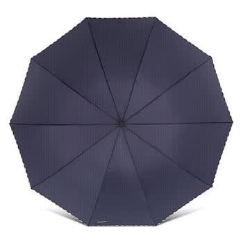 天堂伞 加大雨伞三折 晴雨两用商务伞10骨大雨伞男女 藏青30721E 