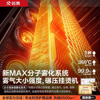 锐舞【张晚意同款】手持挂烫机家用熨烫机熨斗蒸汽挂烫机【女性福音】智能温控丨瞬间干衣丨除螨杀菌