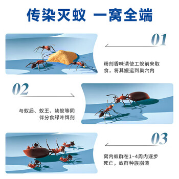巨奇捷臣杀蚁粉剂一窝端呋虫胺杀蚁饵剂厨房家用非无毒室内灭蚁清1盒