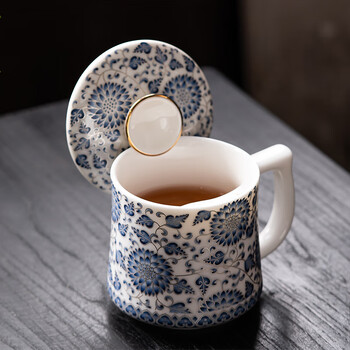 本溪青花玲珑茶杯图片- 京东