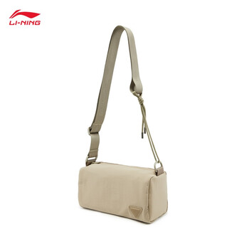 李宁斜挎包男女同款日常通勤时尚百搭桶状单肩包ABDV155