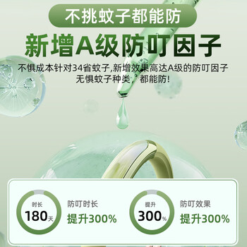 牧安宁基孔肯雅热元气防叮手环成人儿童植物精油防护家用户外玩耍神器黑