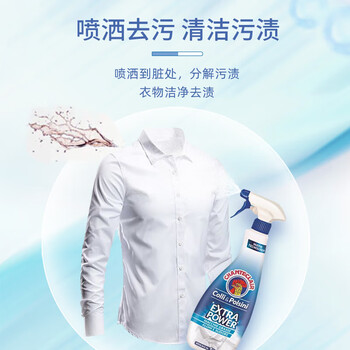 大公鸡管家（CHANTE CLAIR）衣领净500ml（白色瓶）喷雾型 衣物领口袖口去污去黄清洁剂*2瓶