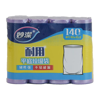 妙洁妙洁平底垃圾袋小号4卷装140只/2包