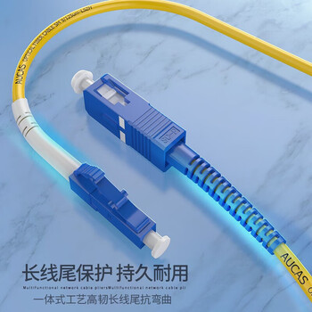 奥卡斯（AUCAS）光纤跳线 电信级SC-SC单模单芯 低烟无卤环保光纤线 UPC机房收发器尾纤3米ACCC03S1S