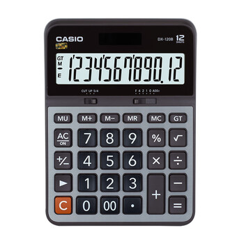 卡西欧（CASIO）商务计算器经典大型机办公用品灰色DX-120