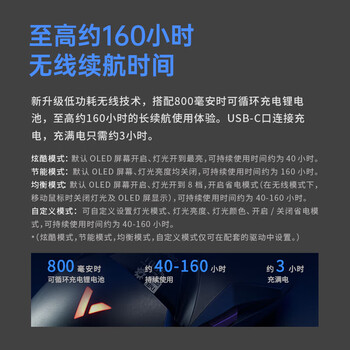 雷柏 VT950PRO双模无线充电游戏鼠标支持4K回报率 超长续航 黑色