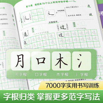 华夏万卷极简楷书练字帖临摹7000常用字正楷零基础速成钢笔字帖硬笔男女生练字神器钢笔硬笔书法
