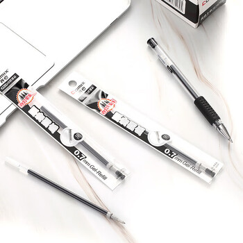 齐心（COMIX）高效耐用20支装*2盒 0.7mm顺滑到底中性笔笔芯子弹头 黑色 R919