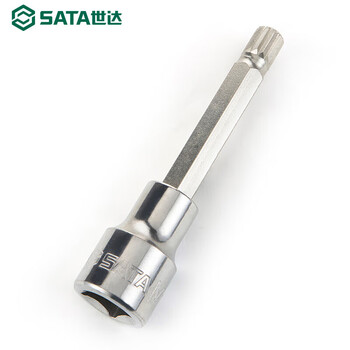 世达（SATA）12.5MM系列100MM长12角旋具套筒M14	25806