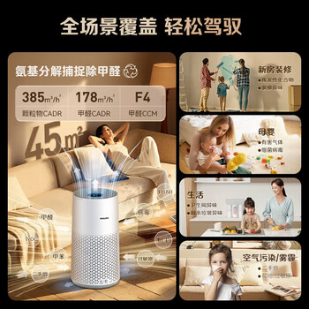 飞利浦飞利浦 空气净化器 家用除甲醛去异味除过敏原 卧室母婴优选 高效除菌 AC0917/00