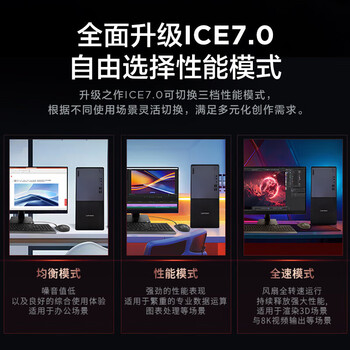 联想（ThinkCentre）P900c高性能商用办公台式电脑台式机主机(i7-14700 32G DDR5 1T)27英寸
