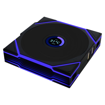 LIANLI联力积木风扇四代LCD无线版 TL120 Wireless 正叶 单支 黑色/需搭配控制器