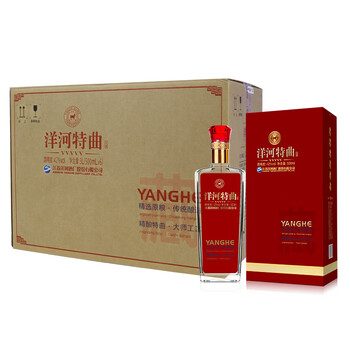 洋河特曲 500mL 52% 洋河洋河特曲绵柔浓香型白酒52度500mL 6瓶洋河特曲珍品整箱-京东