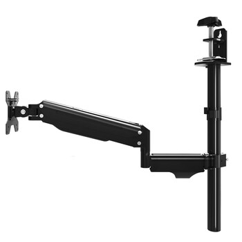 支尔成显示器支架电脑支架倒装显示器支架悬空吊架免打孔宿舍书桌倒挂支架机械臂曲面屏适用【20cm杆长】